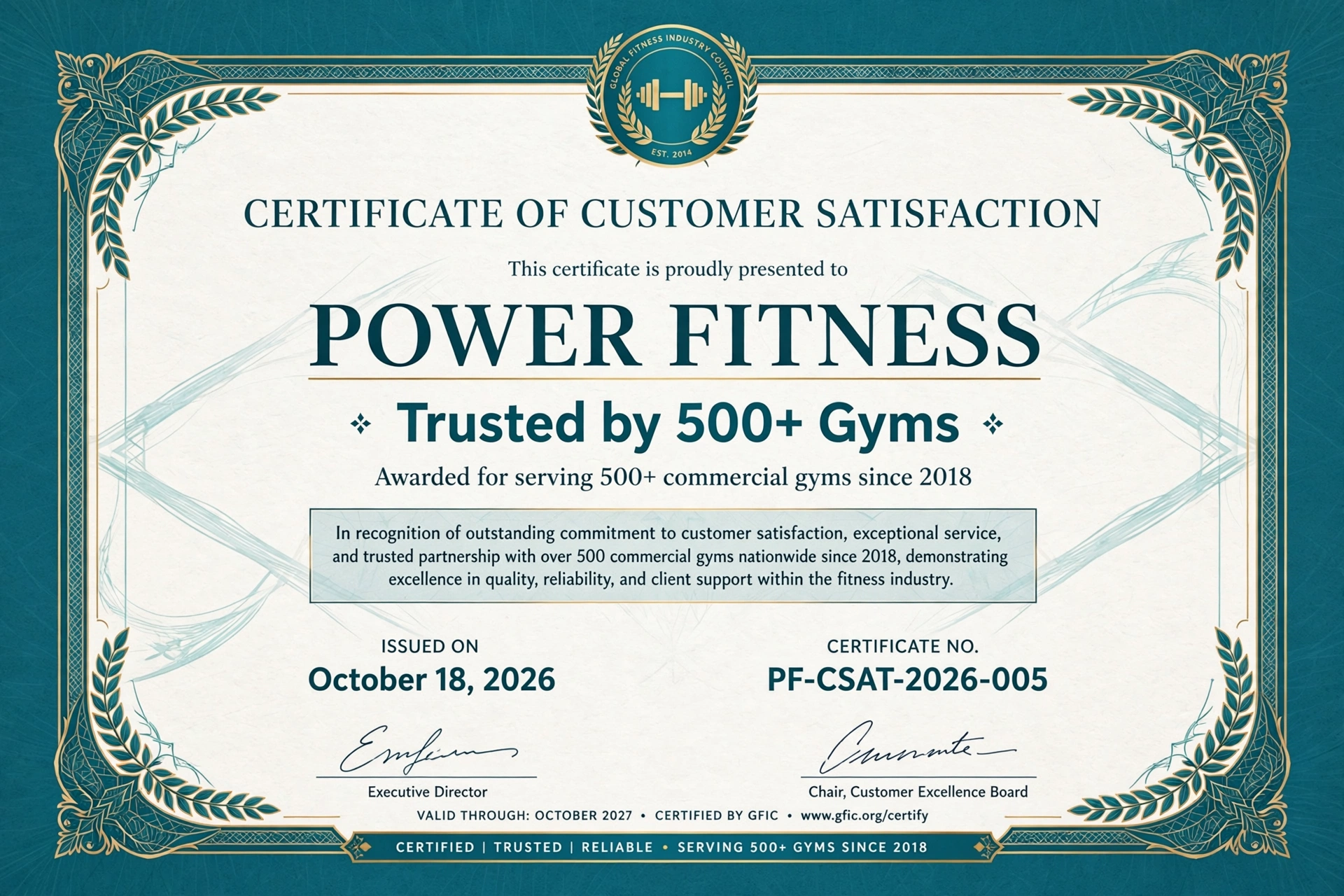 certificate_customer_satisfaction_teal_gold