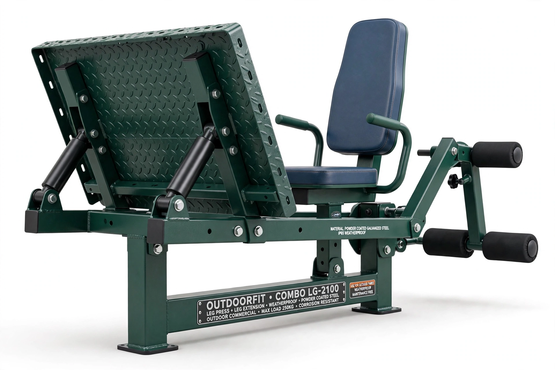 Outdoor Leg Press + Extension Combo